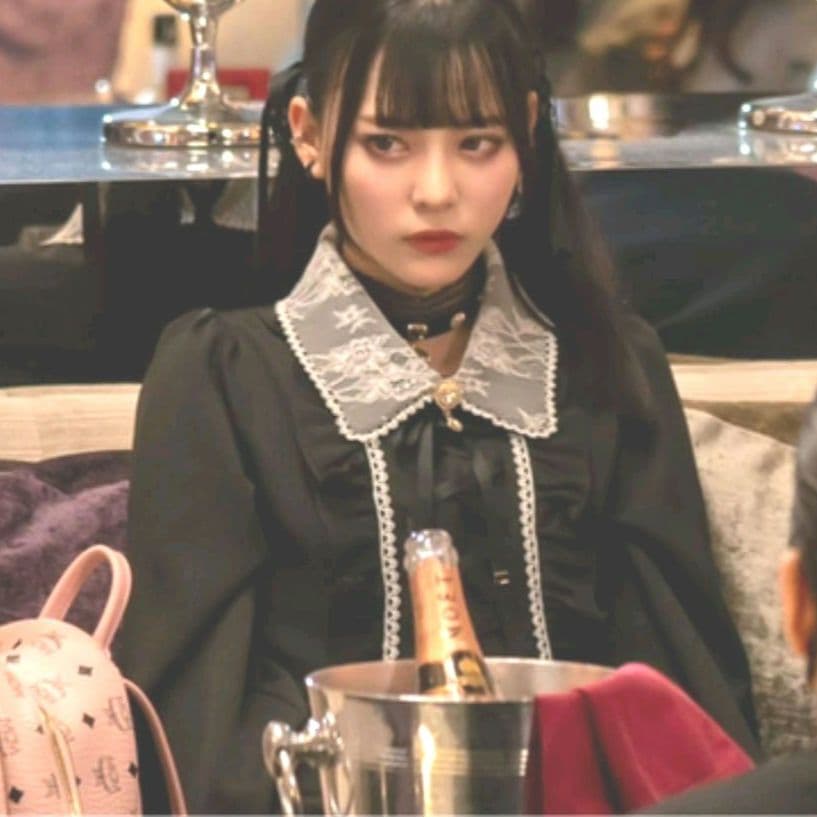 タグ付き ROJITA フロントレースアップワンピース ブラック