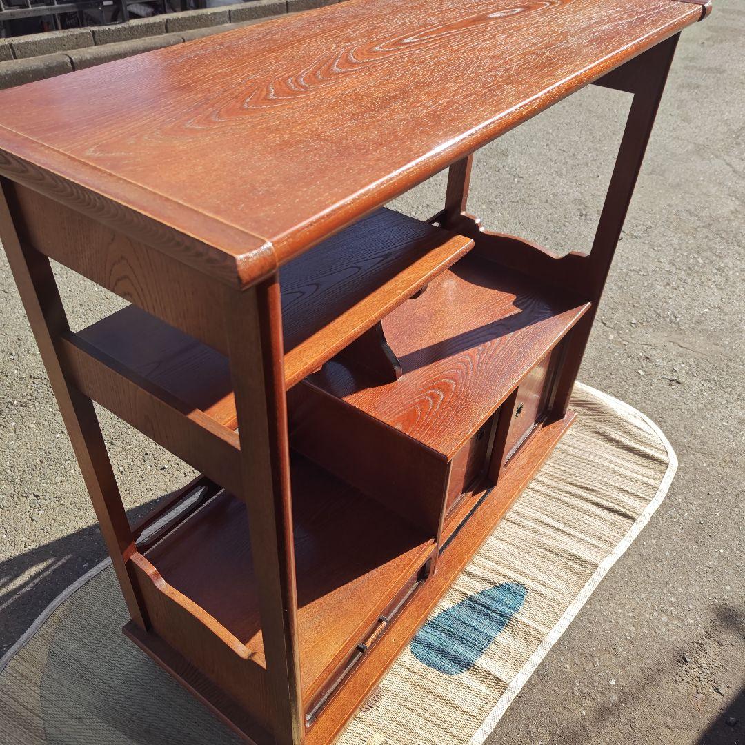 昭和レトロ　小型　高級飾り棚　茶棚 古民家　当時物　送料込