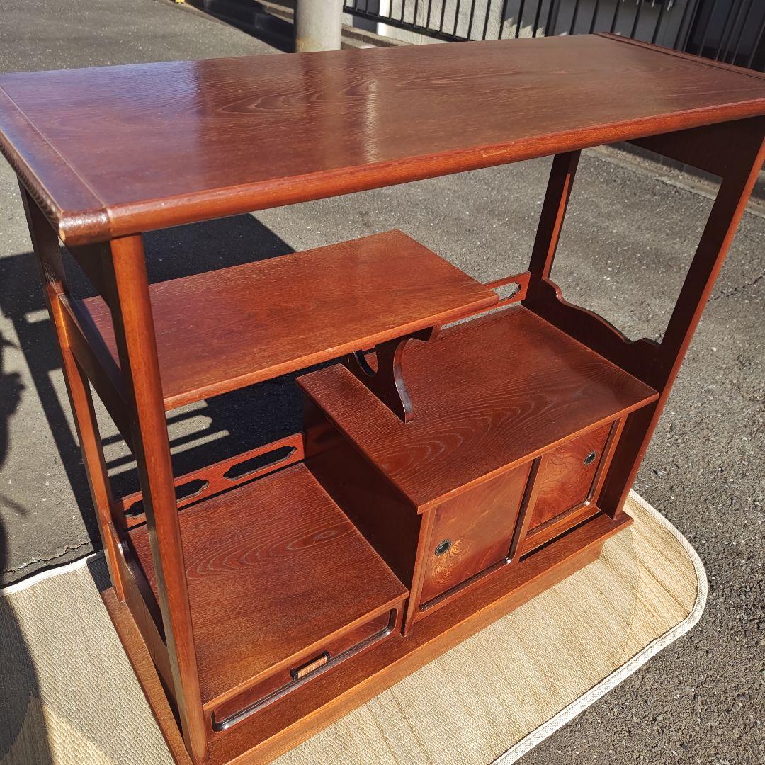 昭和レトロ　小型　高級飾り棚　茶棚 古民家　当時物　送料込