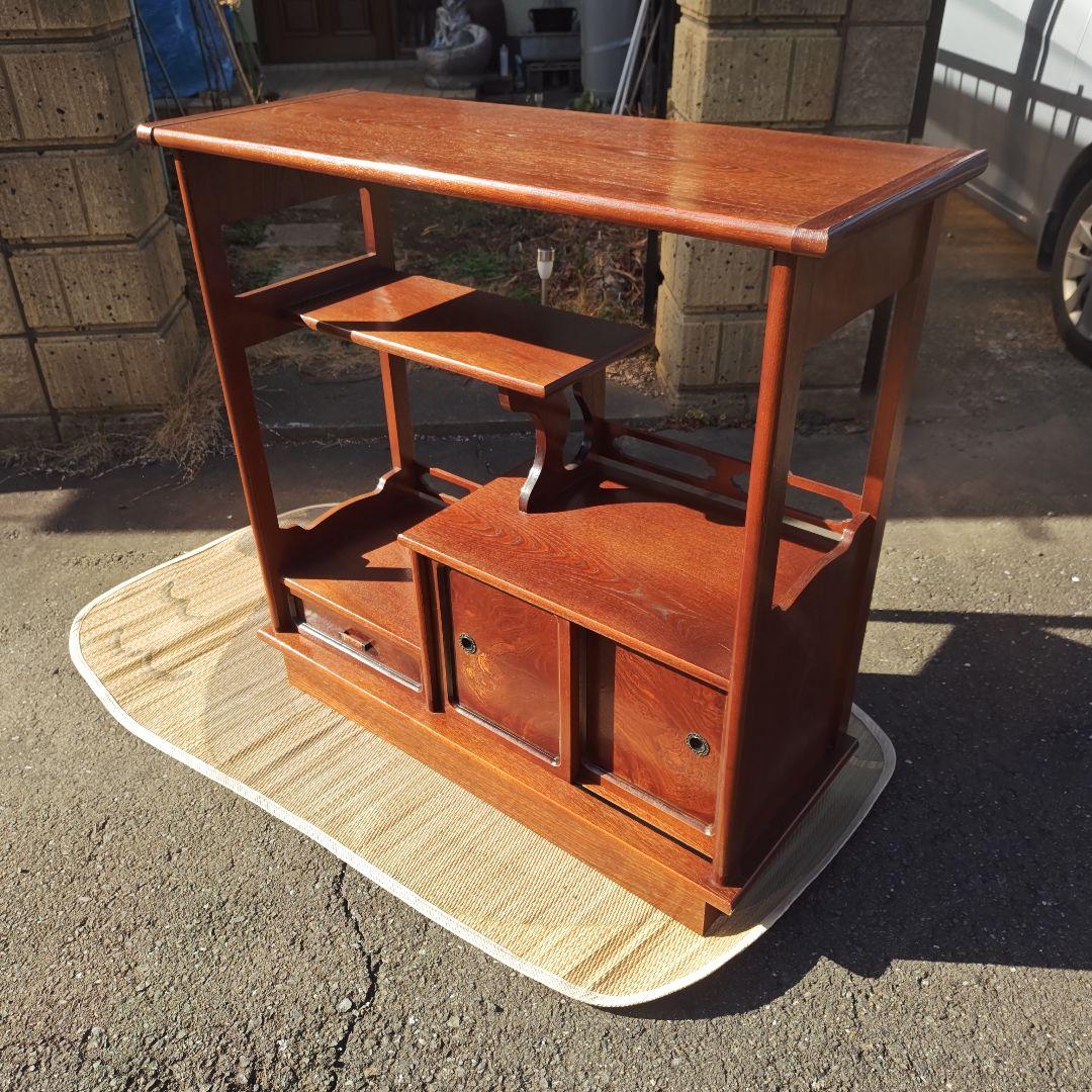 昭和レトロ　小型　高級飾り棚　茶棚 古民家　当時物　送料込