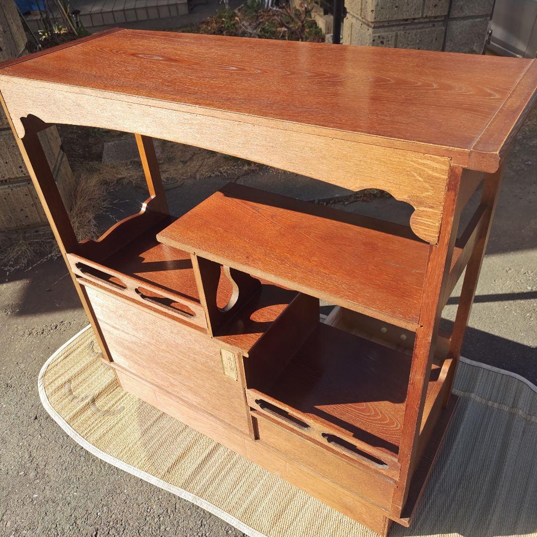 昭和レトロ　小型　高級飾り棚　茶棚 古民家　当時物　送料込