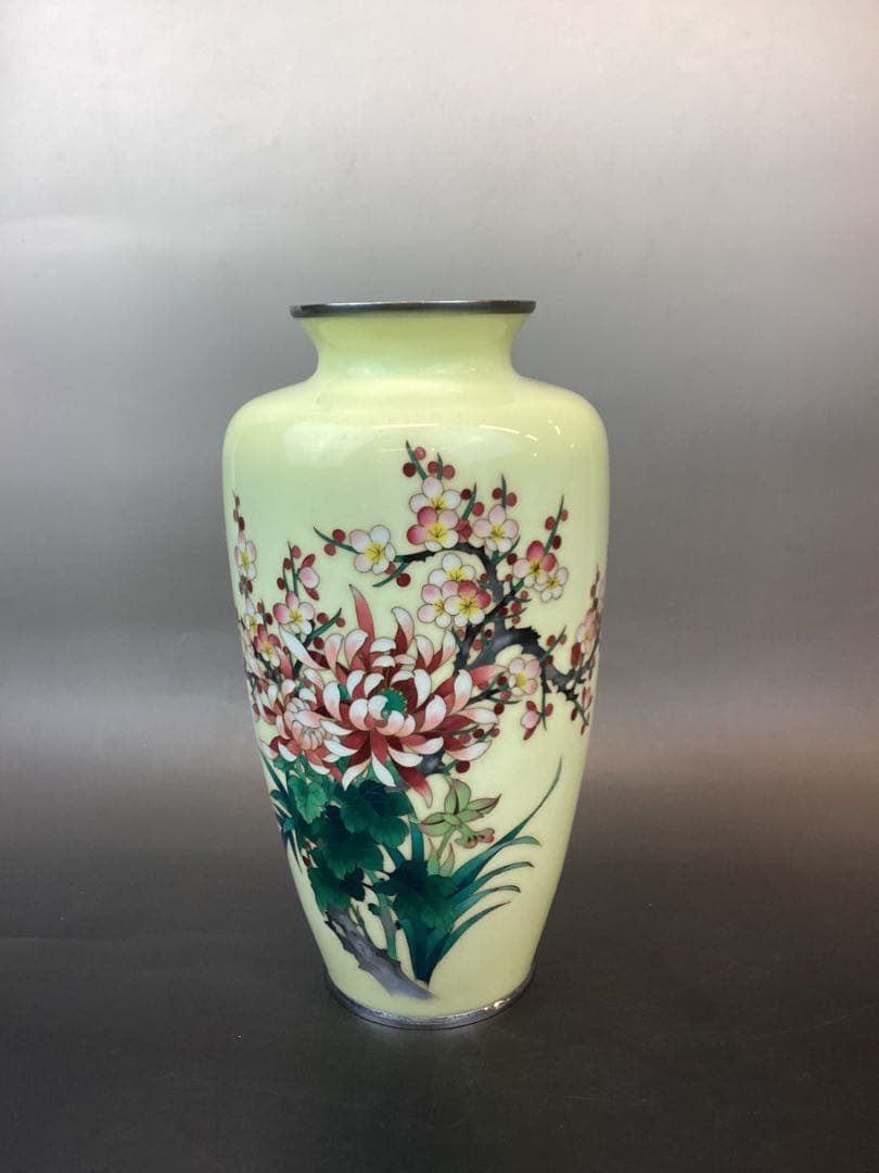 七宝焼　四君子文 花瓶 31cm 送料込み ［Myday専用￼ ］