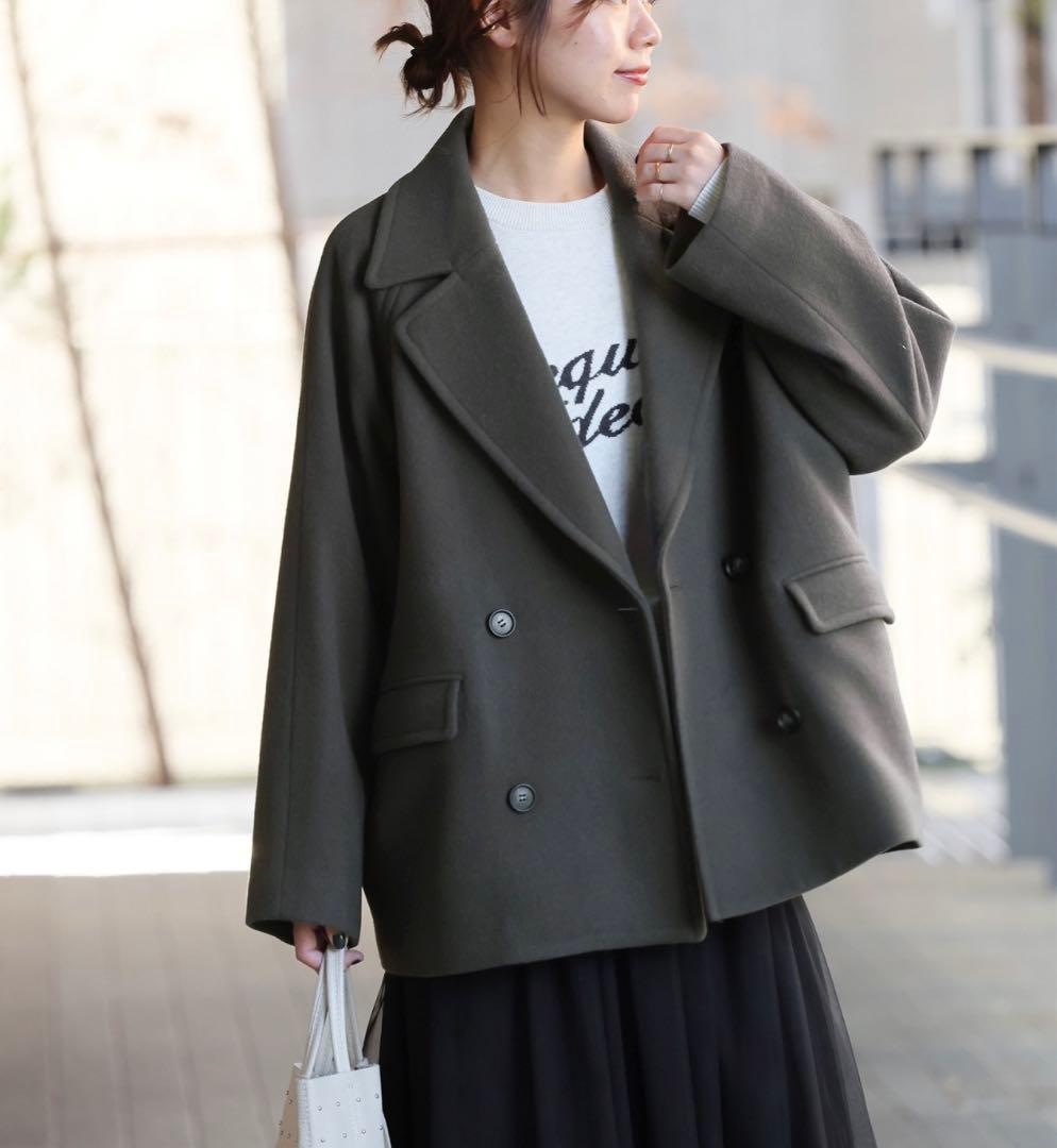 jsレリューム 尾州ウールショートpコート