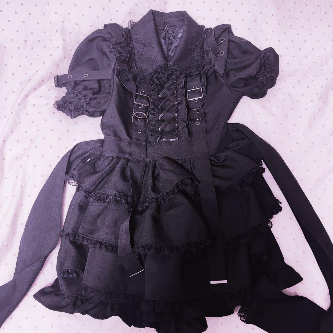 NOEMIE♡レースアップサスペンダーティアードセットアップ