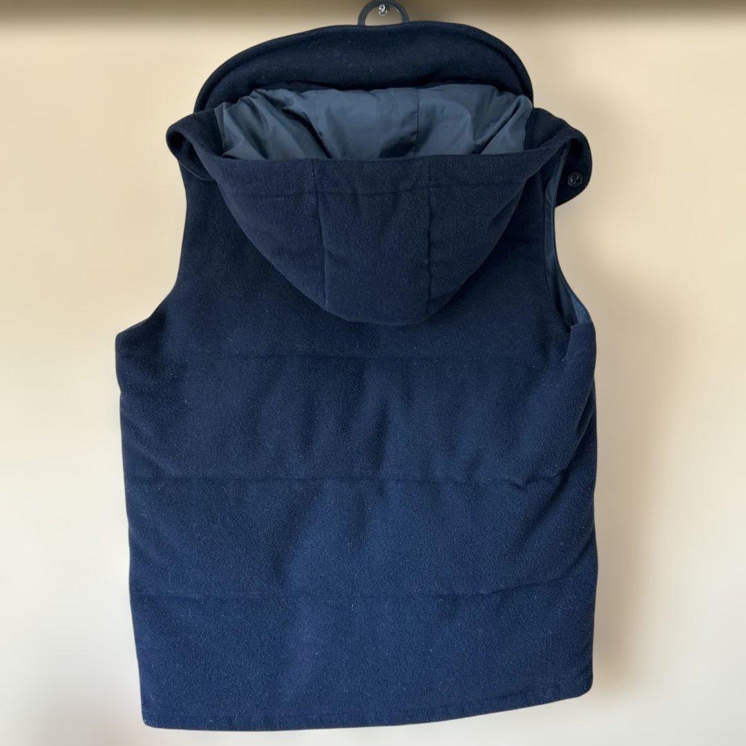 【DANTON】　ウールモッサダウンベスト ネイビー 42 ダントンダウンベスト