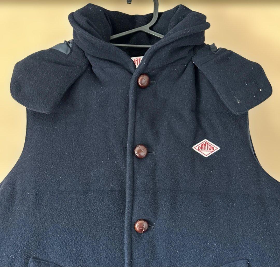 【DANTON】　ウールモッサダウンベスト ネイビー 42 ダントンダウンベスト