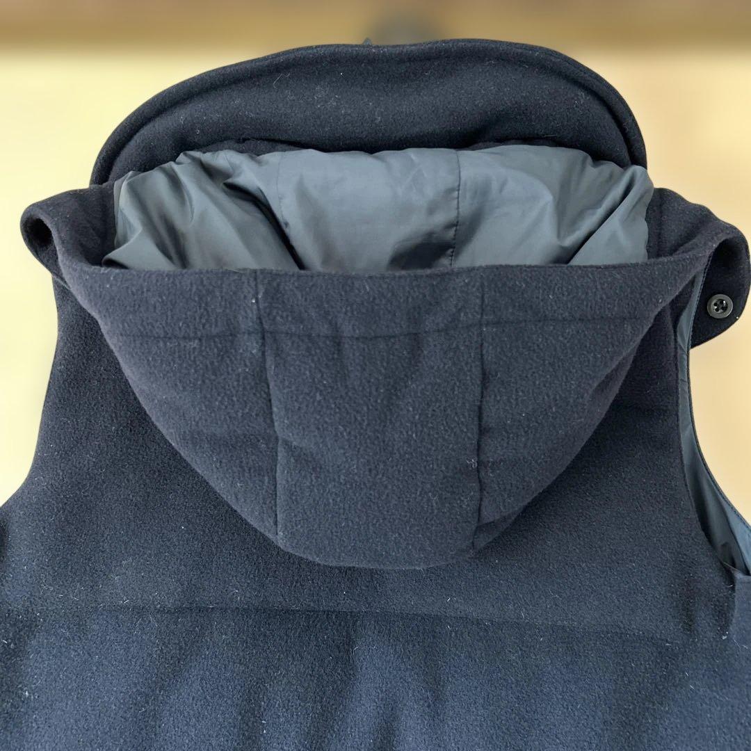 【DANTON】　ウールモッサダウンベスト ネイビー 42 ダントンダウンベスト