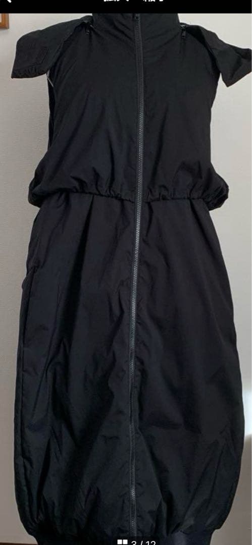 ヨウジヤマモト Y-3 ワイスリー　ロングダウンベスト　フード付コート