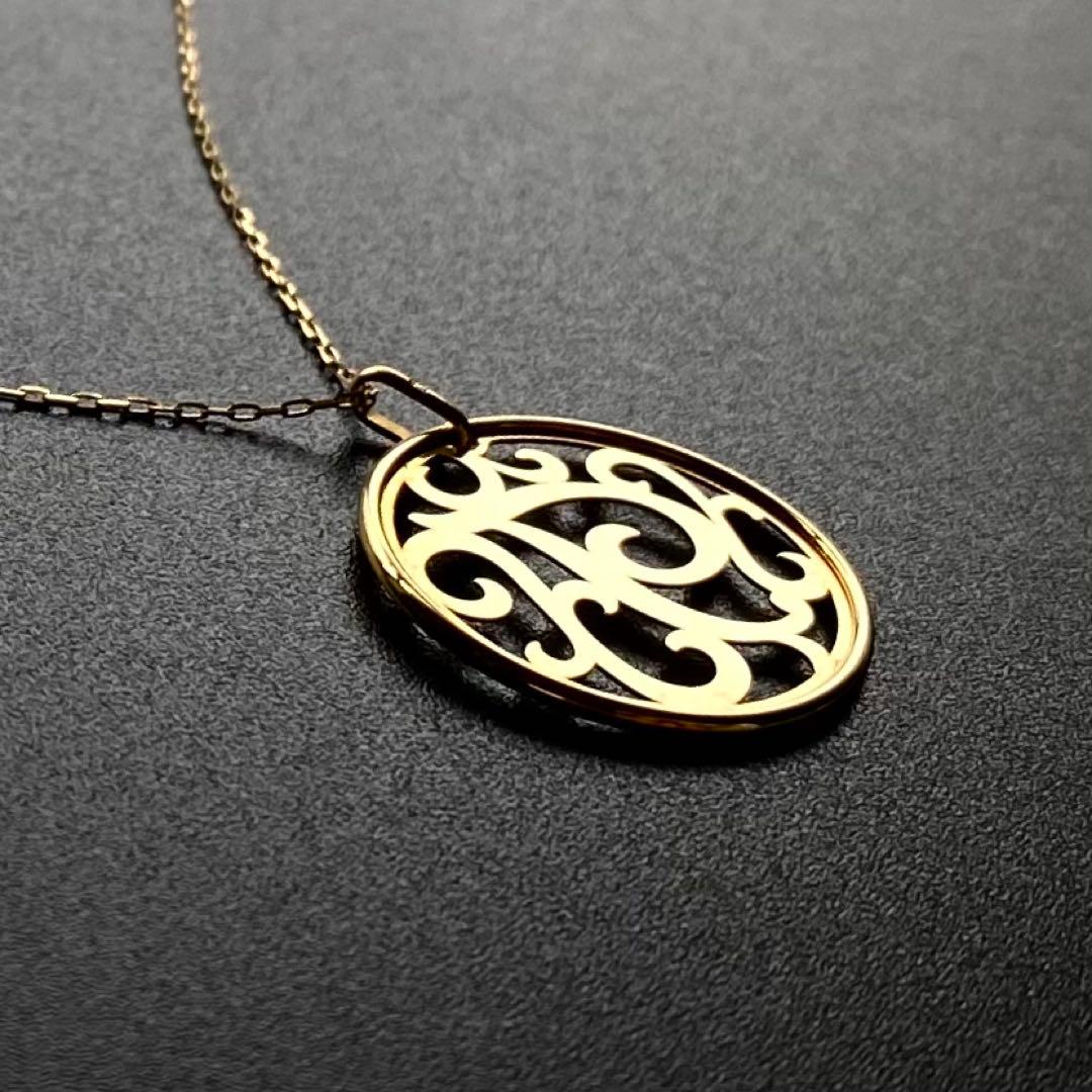 con affetto K18 イエローゴールド イニシャル ネックレス