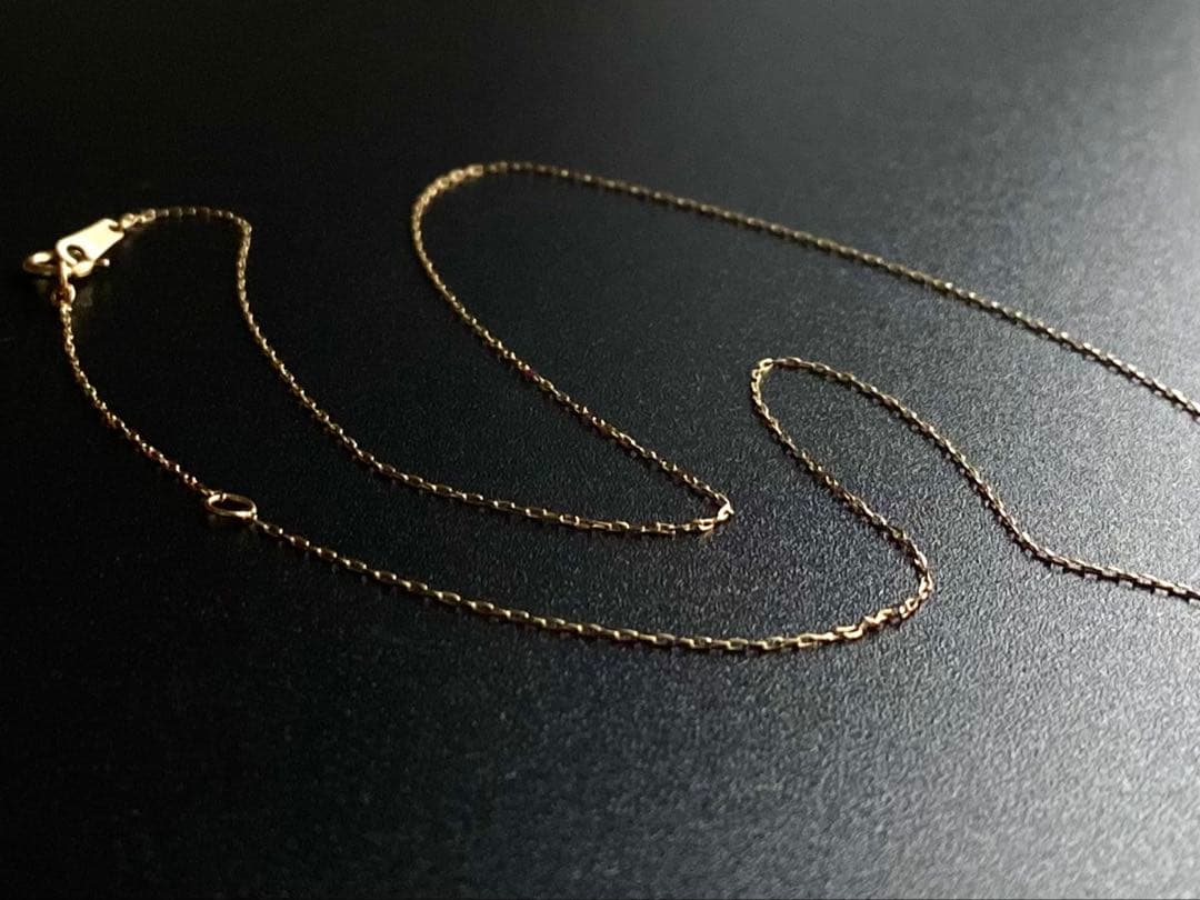 con affetto K18 イエローゴールド イニシャル ネックレス