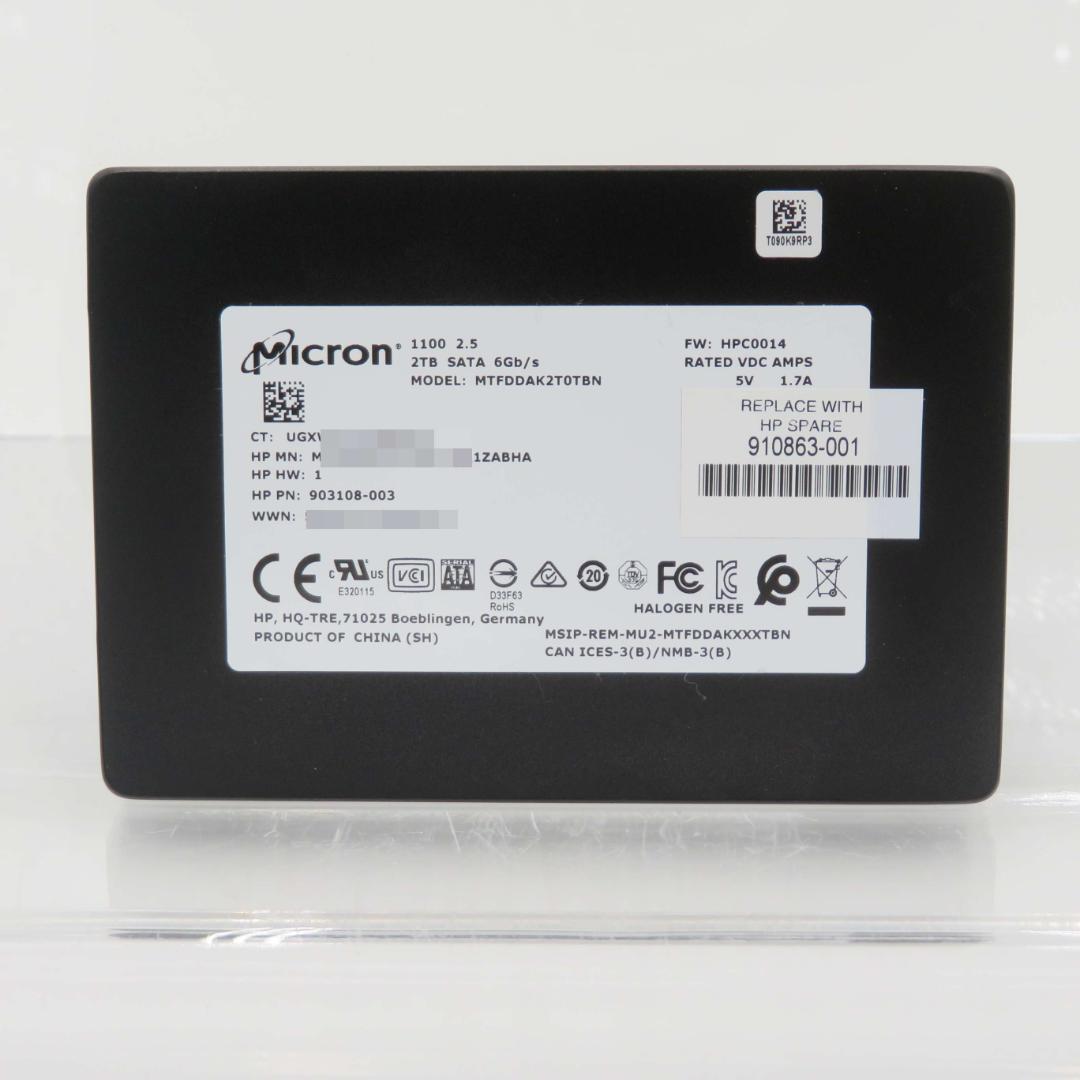 Micron 2TB SSD S-ATA 正常判定