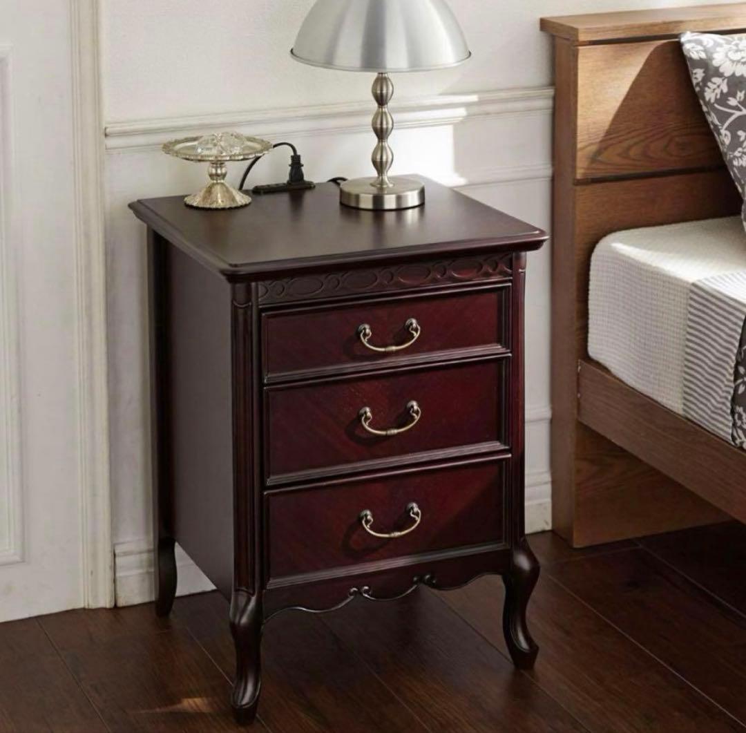 【匿名発送】東海家具 クラシック調ベットサイドテーブルベルメゾン
