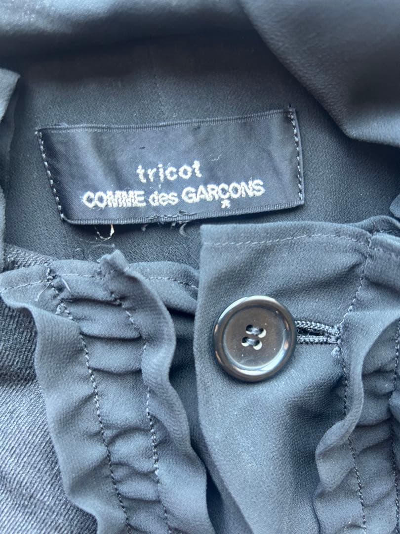 tricot COMME des GARÇONS ブラック シャツワンピース