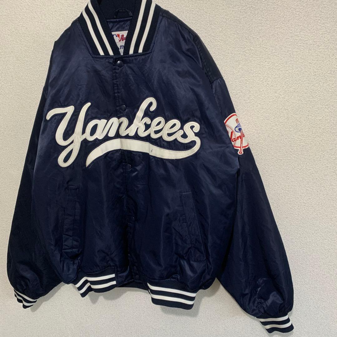 Yankees スタジャン　ナイロン　ヤンキース　サイズL
