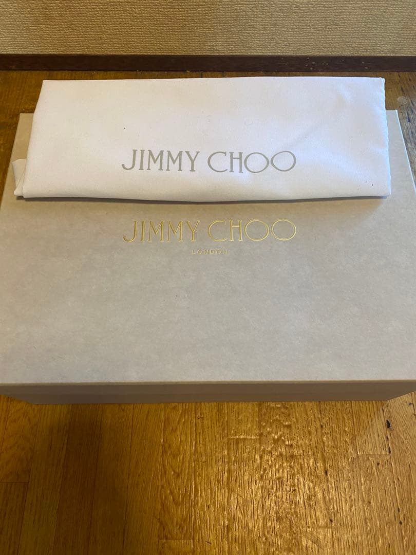 JIMMY CHOO ブラックフラットシューズ 39