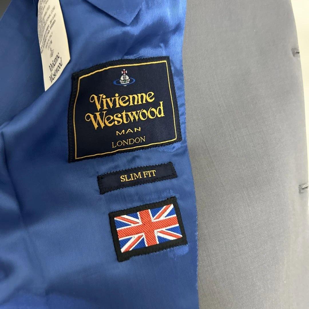 【美品】ヴィヴィアンウエストウッドマン　ジャケット　変形　グレー　ロゴ