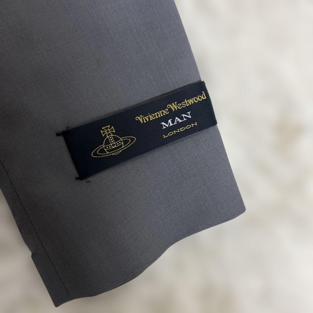 【美品】ヴィヴィアンウエストウッドマン　ジャケット　変形　グレー　ロゴ