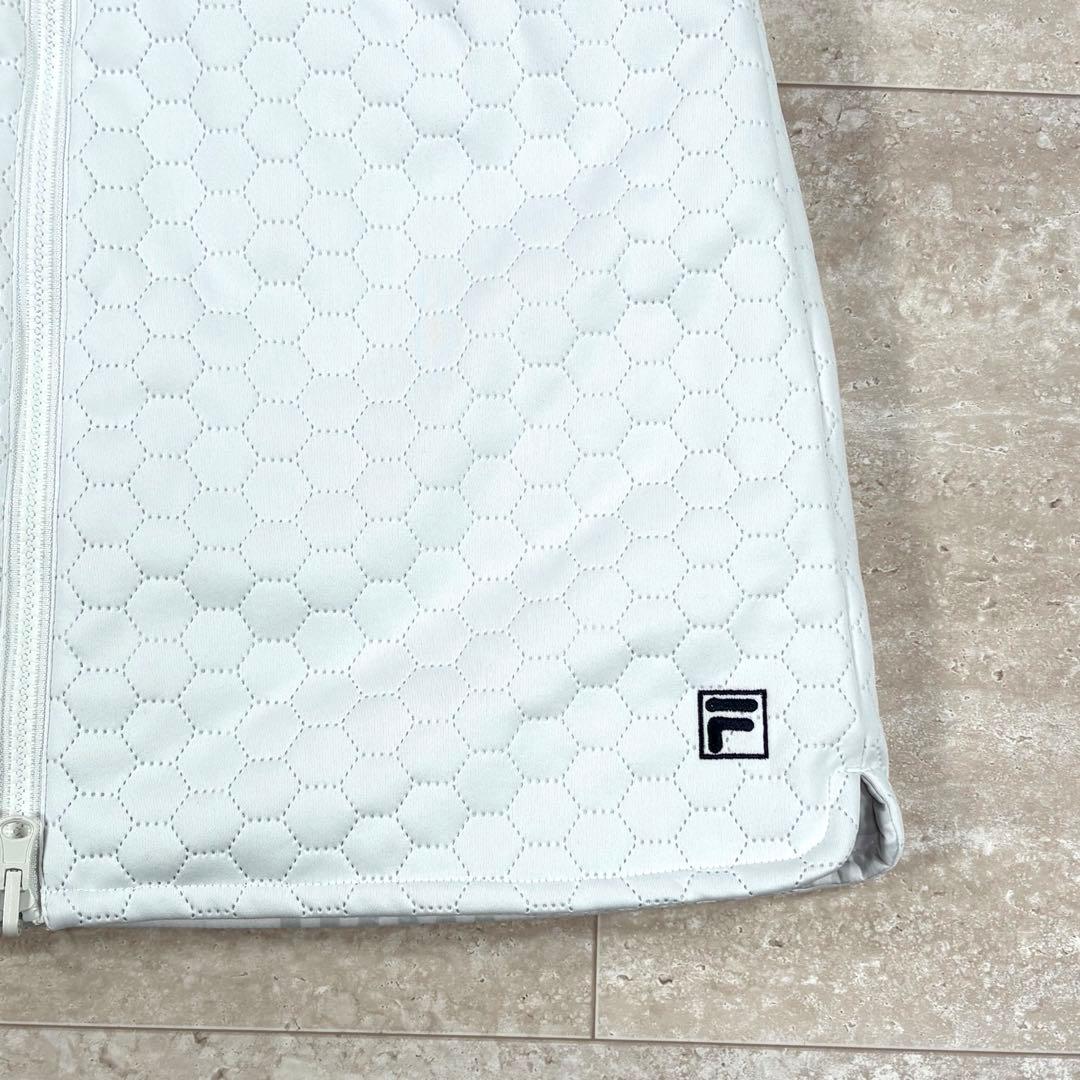 【フィラゴルフ】セットアップ　ボアベスト　スカートリバーシブル　ホワイト　L