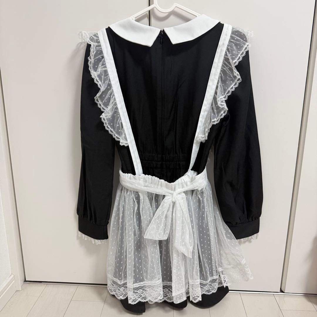 pium チュールエプロン付きドーリーワンピース