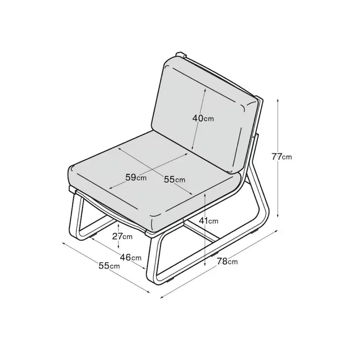 無印良品 リビングでもダイニングでも使える　ソファチェア　オーク材