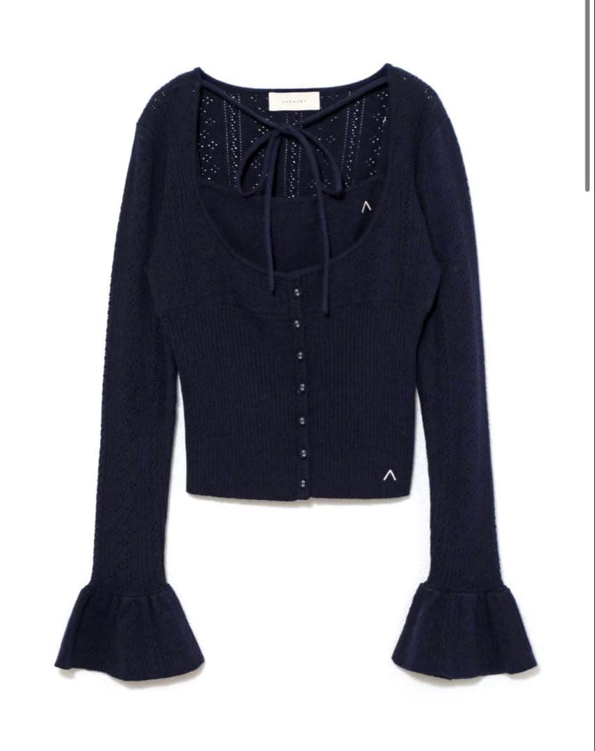 トップス andmary Raelynn knit tops navy