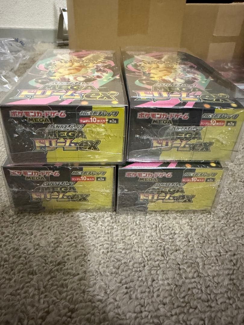 【新品未開封】ポケモンカードMEGAドリームEX 4BOX シュリンク