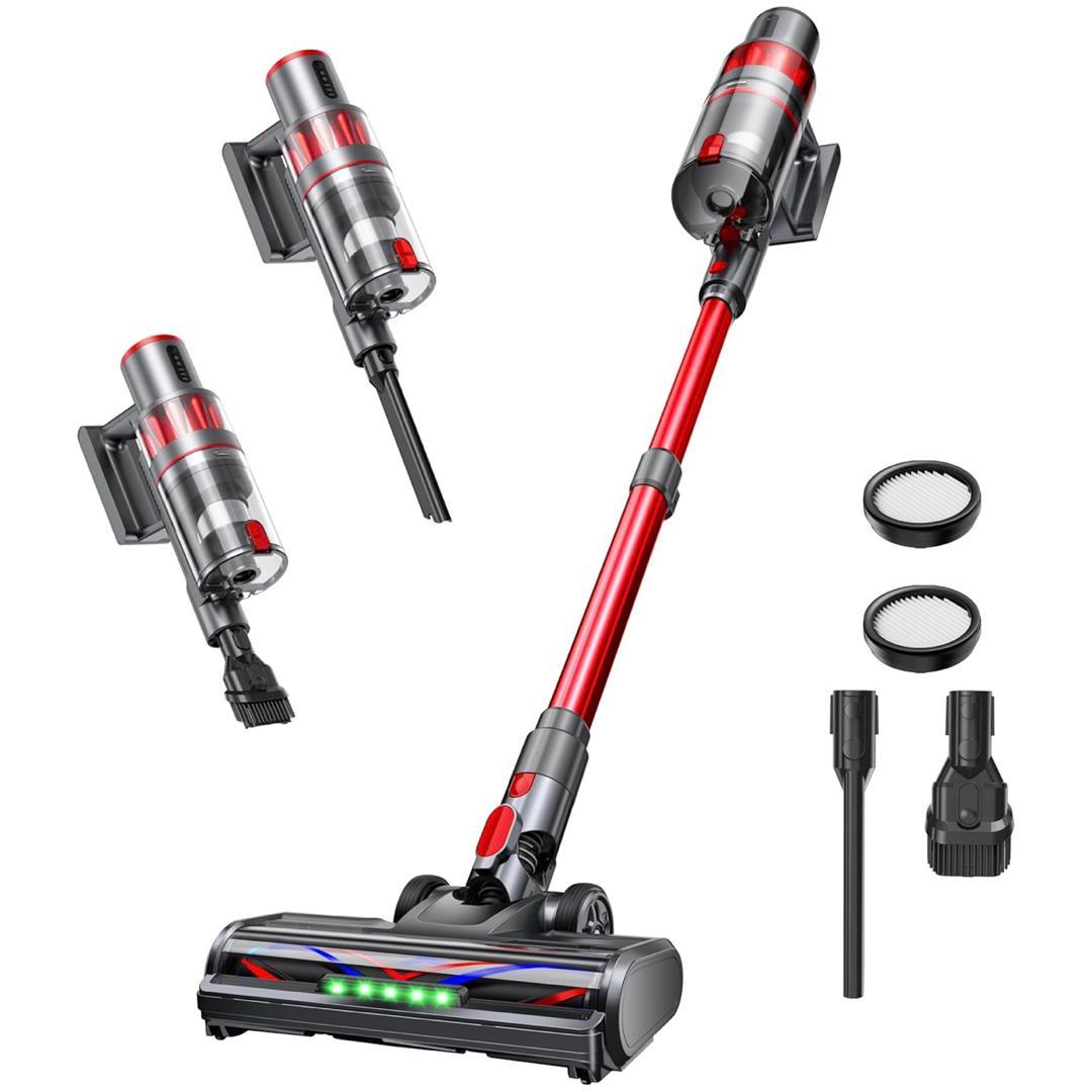 掃除機 コードレス 55000pa 超強力吸引 60分連続稼働 自立式 2way