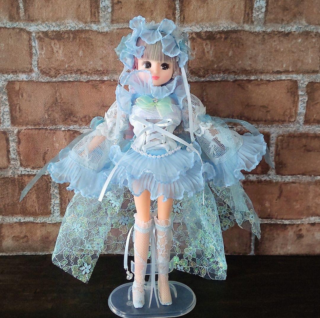 【ゆっき】リカちゃん服　クラゲロリータドレス　ハートの魔法少女　2点