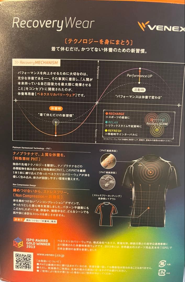 未使用品　VENEX リカバリーウエア　ブラック 長袖　XL