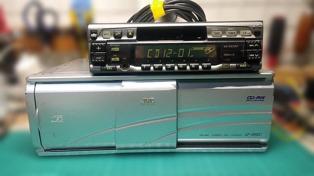 JVC 1DINカセットKS-RX220+12連奏CDチェンジャーCH-Z94