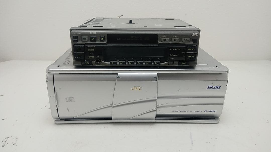 JVC 1DINカセットKS-RX220+12連奏CDチェンジャーCH-Z94