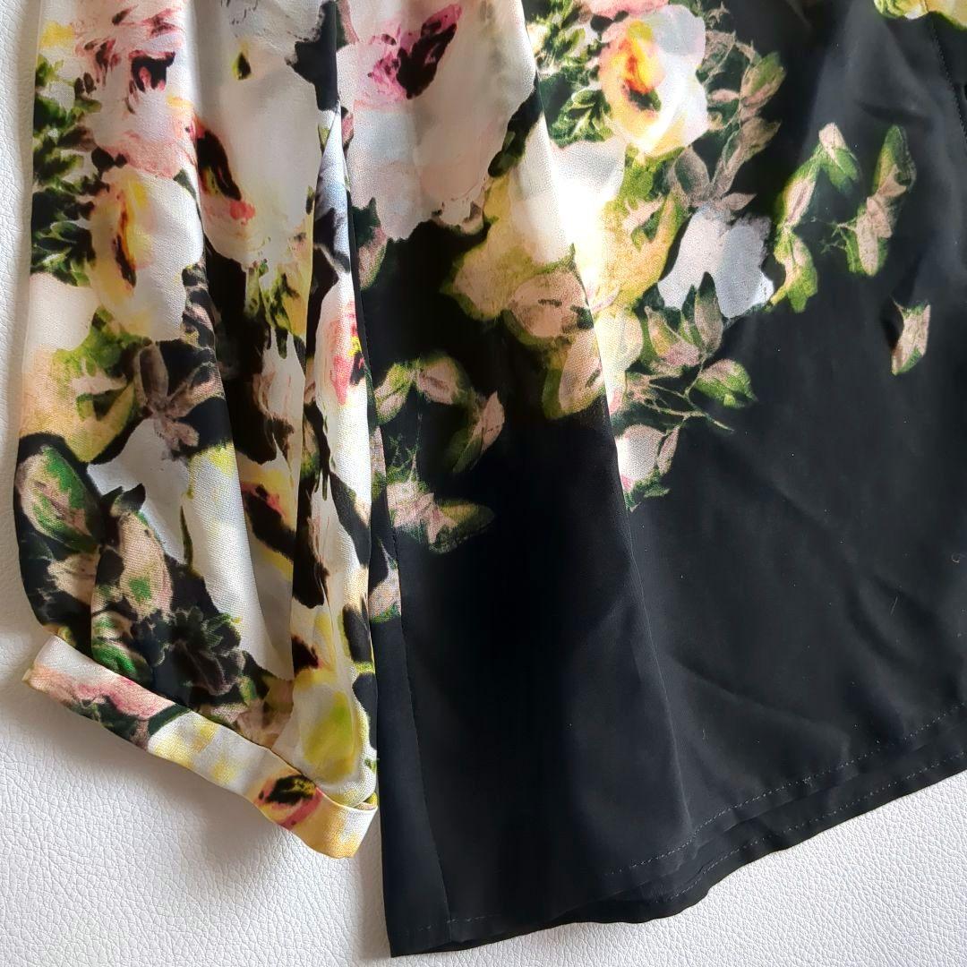 新品★ポールスミス ブラック ボウタイ ブラウス 花柄 44