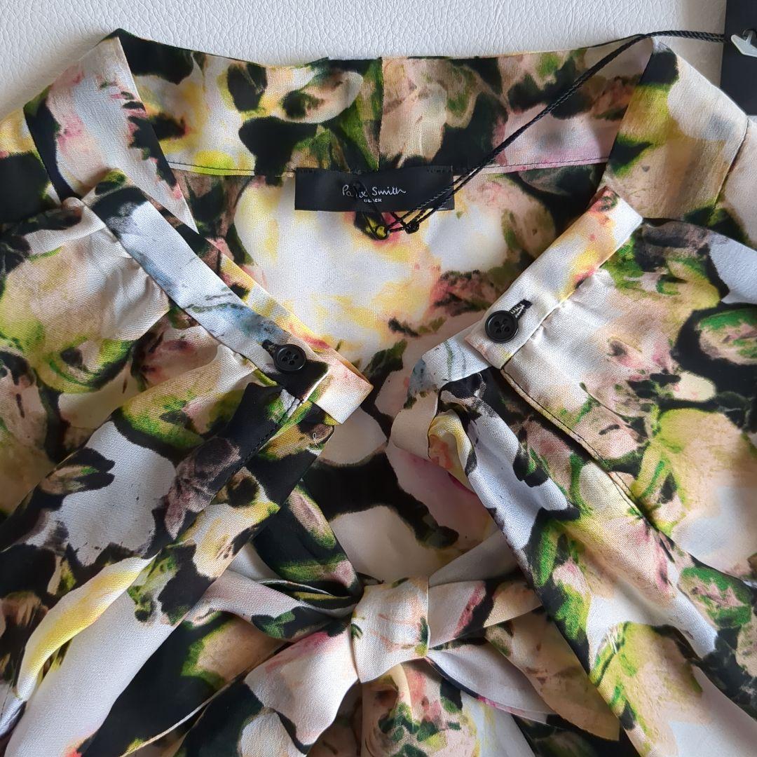 新品★ポールスミス ブラック ボウタイ ブラウス 花柄 44