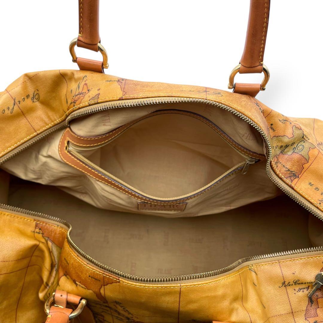 美品 PRIMA CLASSE ボストンバッグ PVC 地図柄 2way 大容量