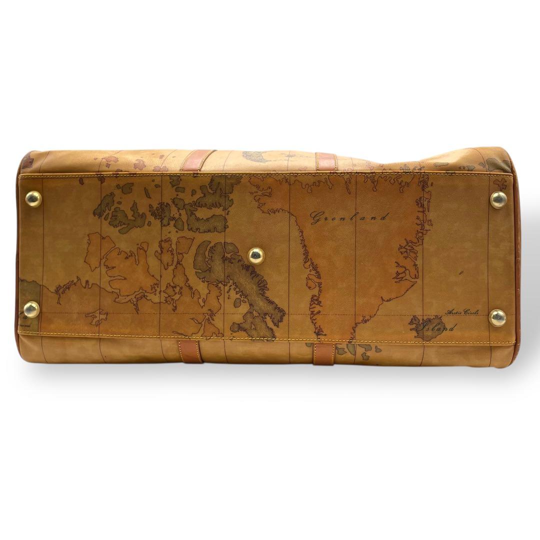 美品 PRIMA CLASSE ボストンバッグ PVC 地図柄 2way 大容量