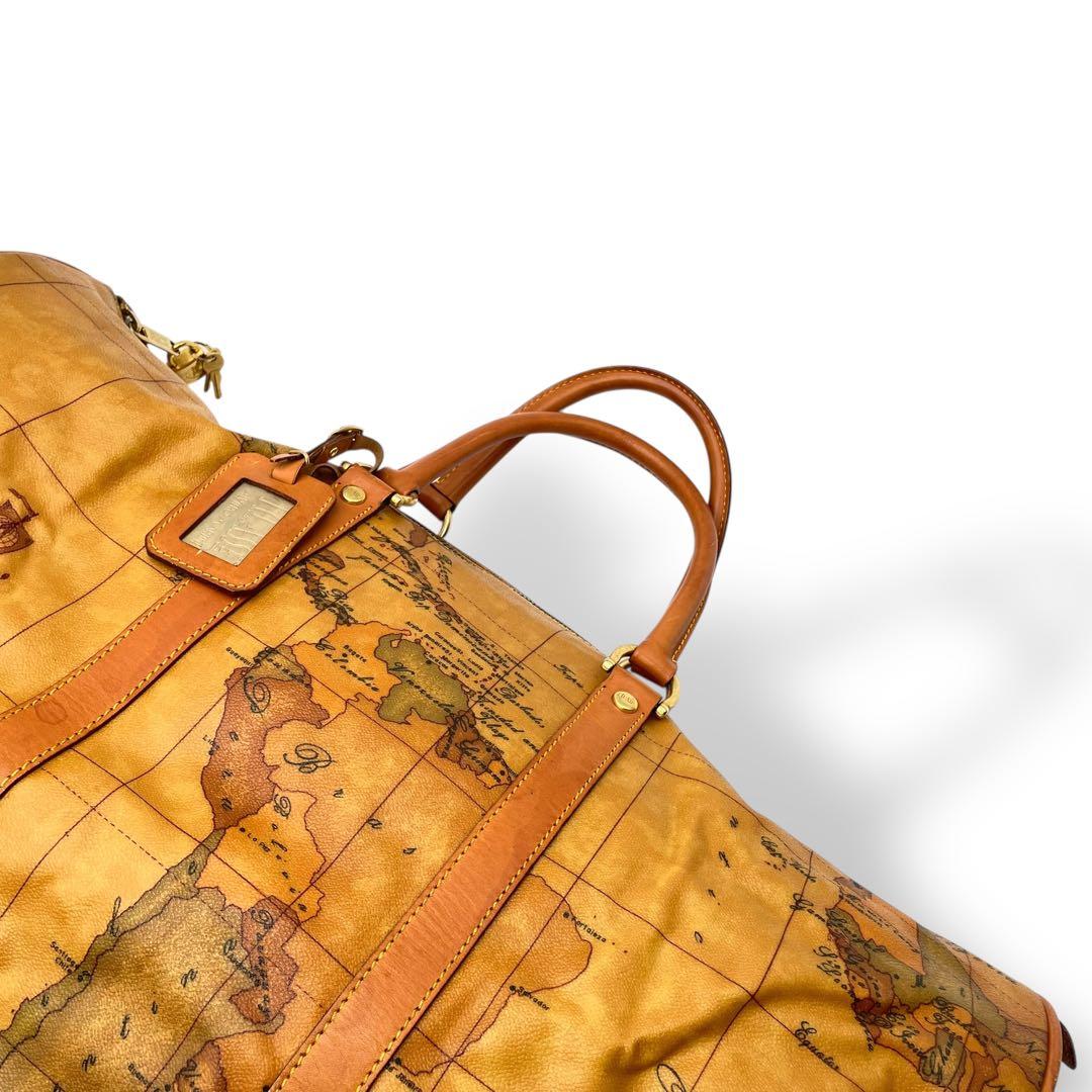 美品 PRIMA CLASSE ボストンバッグ PVC 地図柄 2way 大容量