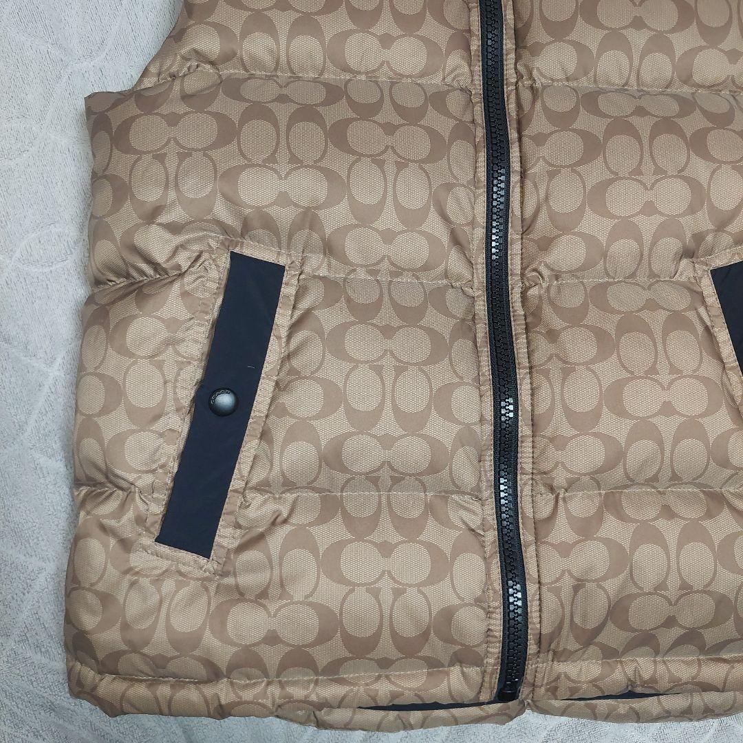 COACH ダウンベスト ベージュ/ブラック