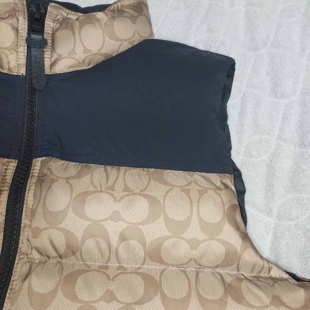 COACH ダウンベスト ベージュ/ブラック