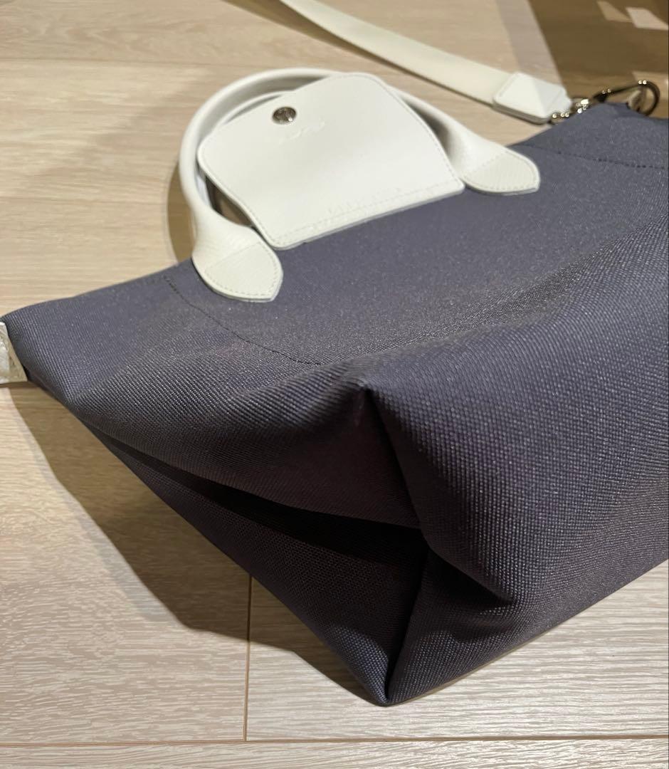 ロンシャン　カスタム　ショルダーバッグ　グレー　ホワイト　マイプリアージュ　S