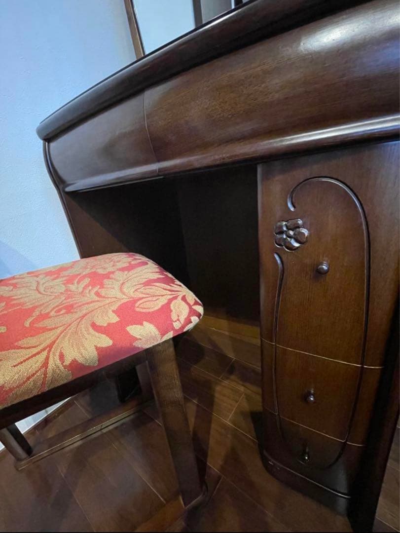 【しまじろう】木製一面鏡ドレッサー