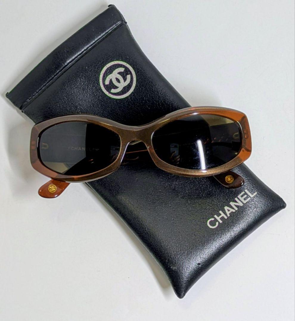 CHANEL シャネル ココマーク マトラッセ サングラス ブラウン系