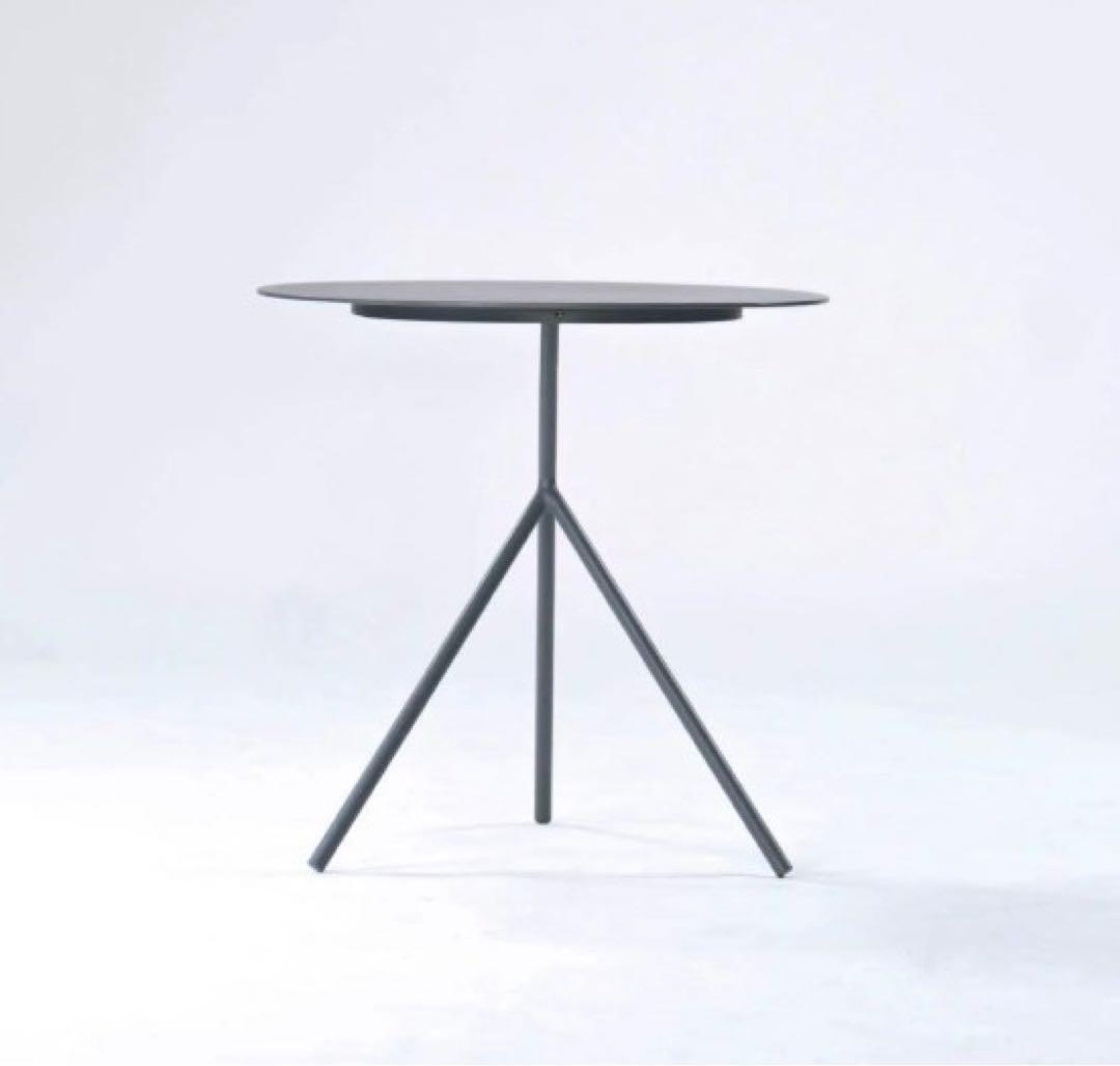 ACTUS LUNA グレージュ円形三脚テーブル