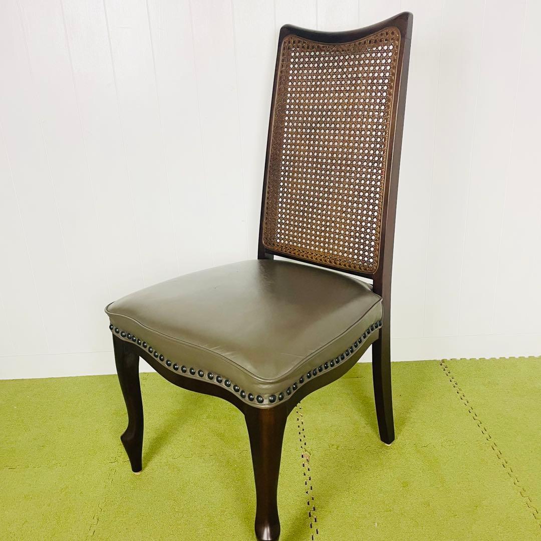 maruni マルニ ダイニングチェア ベルサイユ猫脚 籐 ハイバック④/④