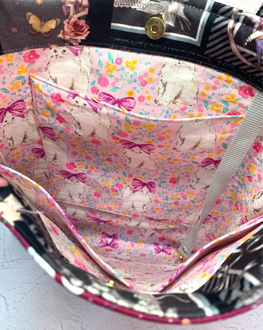 フリルバッグ ポーチ 2点セット ビッグコラコラ ジョリーフルール 女の子 黒