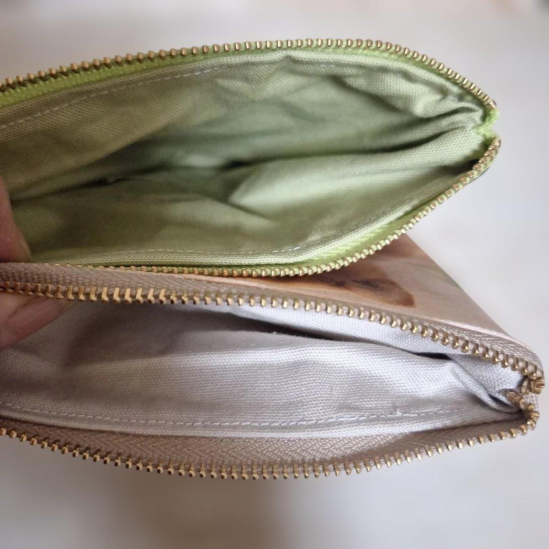 激レアねこパネル生地　ハンドメイド　ミニバック　まちなしバッグ　ポーチ