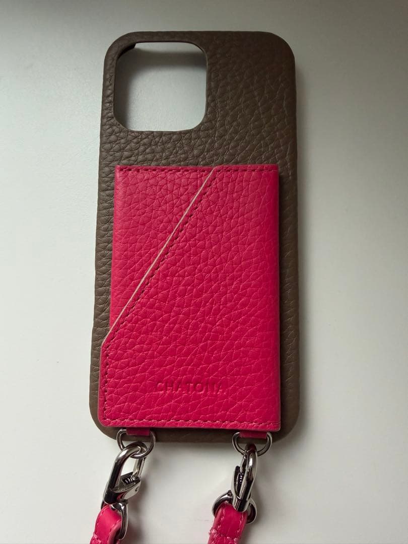 ♡CHATONA レザー iPhoneケース カードポケット付き♡