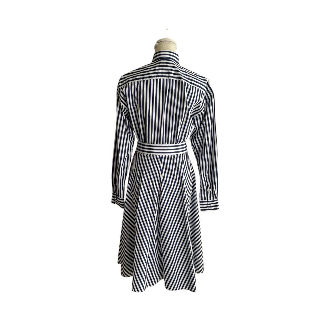 ♦︎ラルフローレン　ベルテッド ストライプド コットン シャツドレス　ワンピース