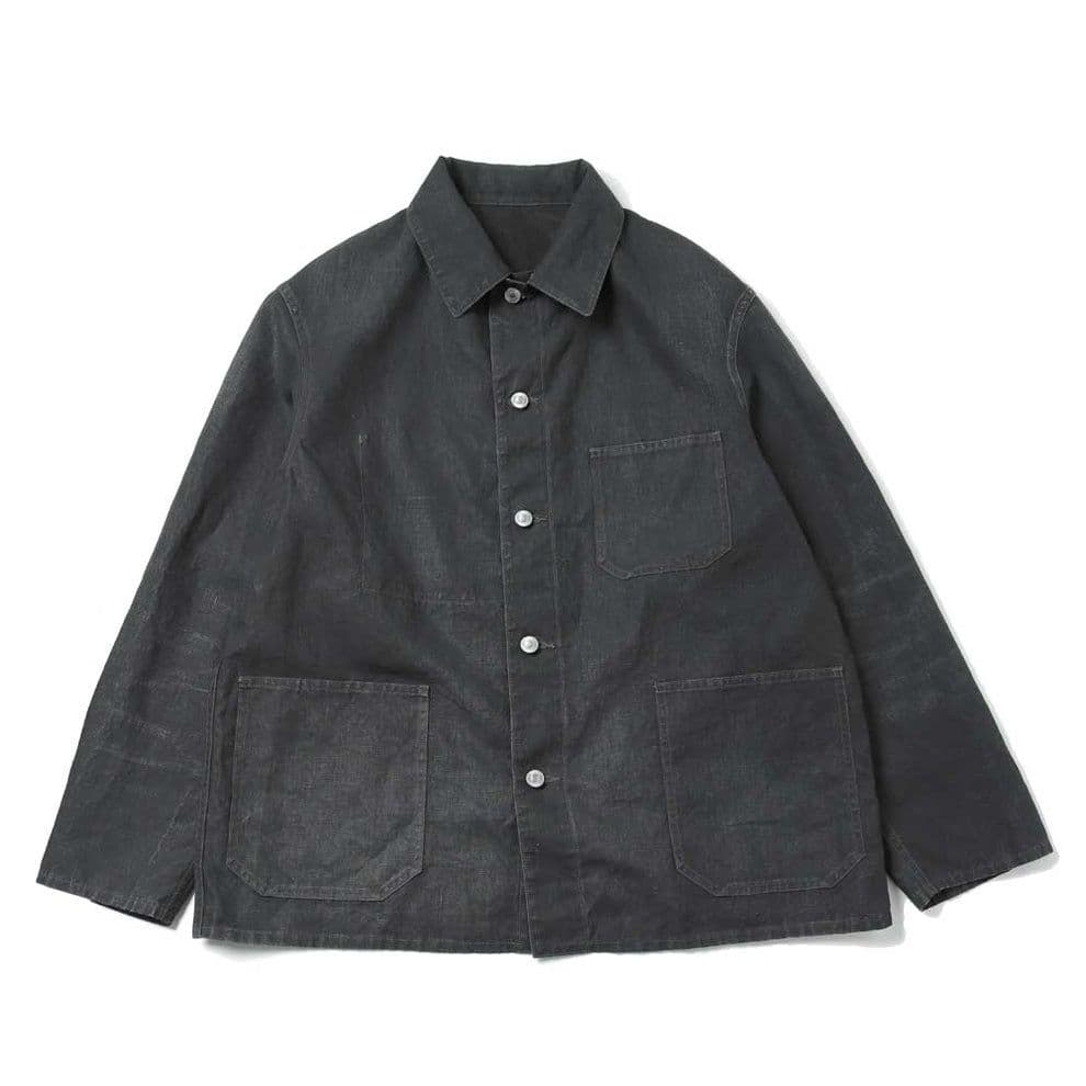 ジャケット・アウター A.PRESSE Vintage Black Linen Coverall 2
