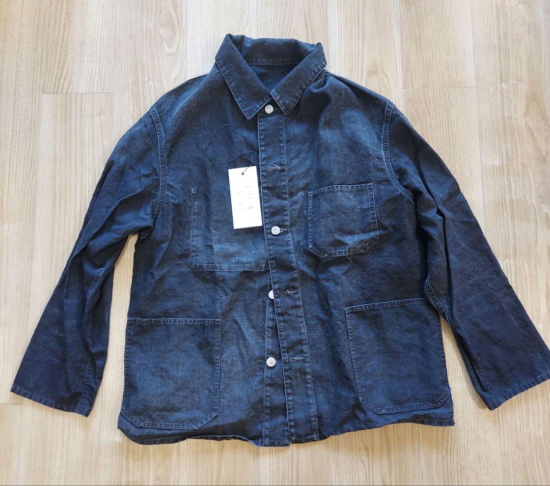 ジャケット・アウター A.PRESSE Vintage Black Linen Coverall 2