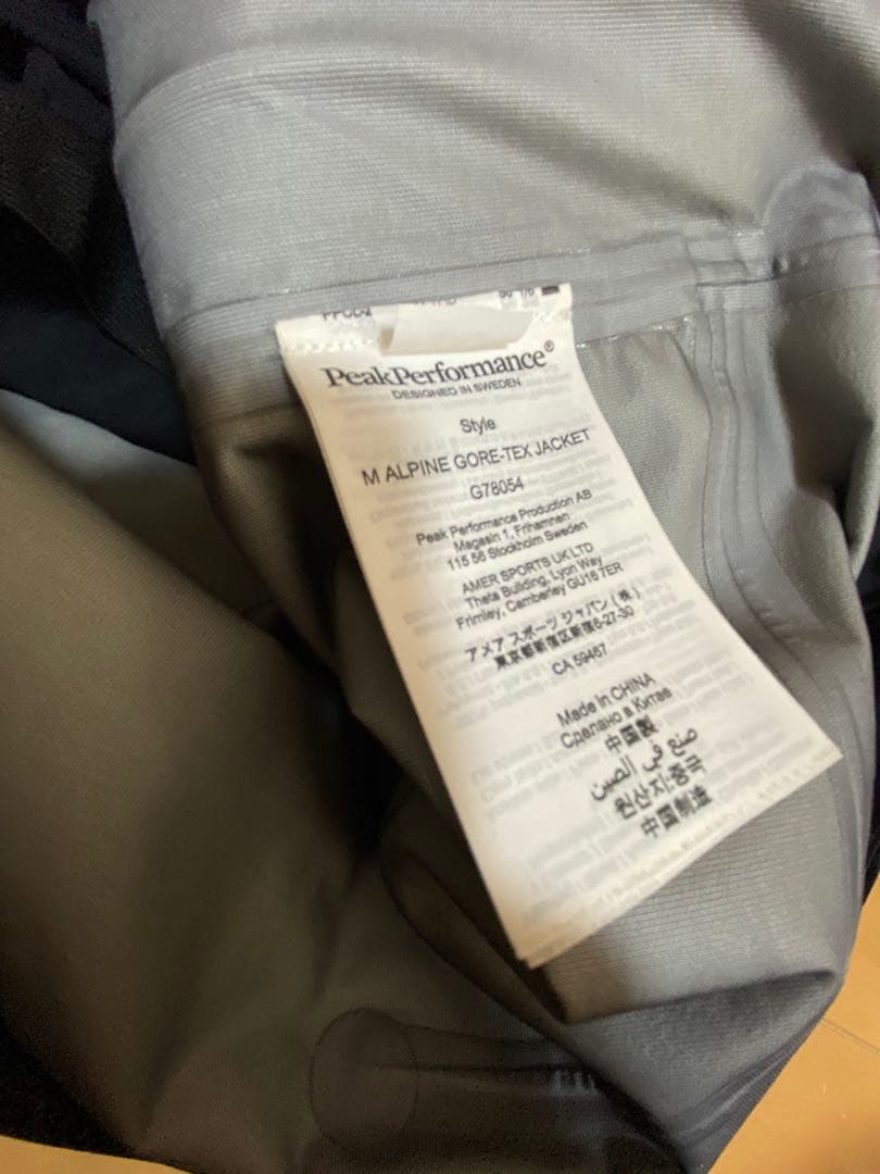 Peak Performance Alpine GTX 上下黒M